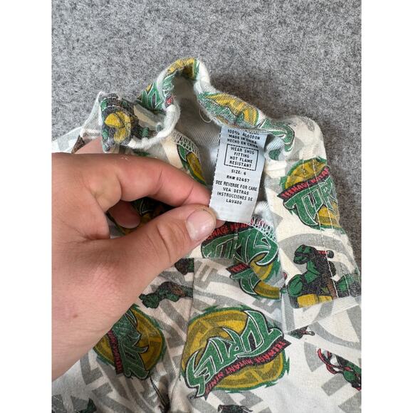 Teenage Mutant Ninja Turtles T Shirt Shorts Pajama Set Boys 6 Green Sleepwear - Picture 8 of 9